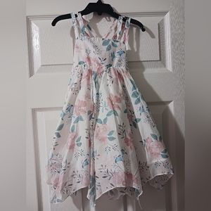 Rachel Zoe Girls Size 2T White Pink Dogwood Floral Lined Sun Dress NWT